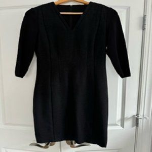 E. TAHARI 3/4-Sleeve Sheath Dress Black/Dark Grey Size 6